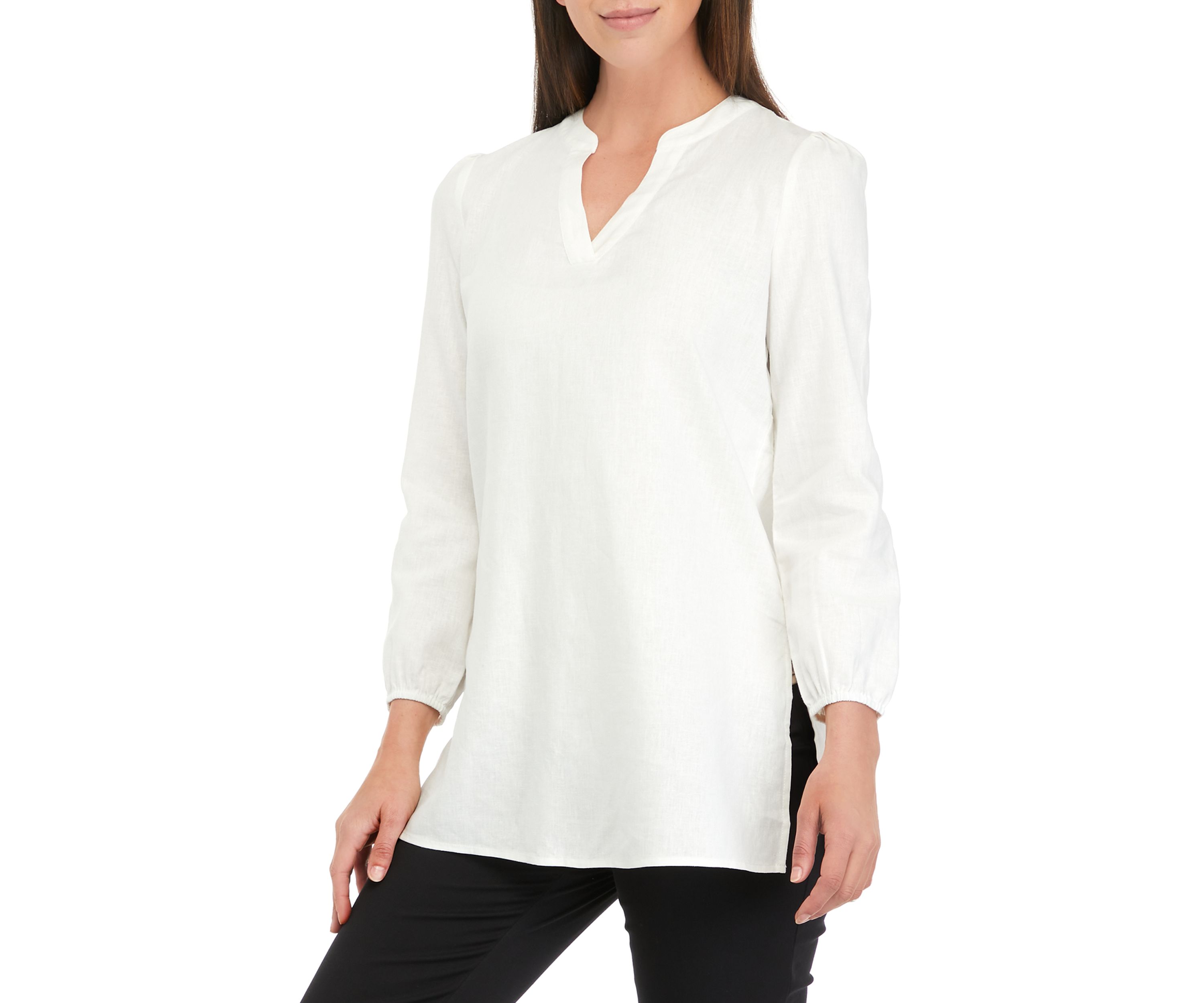 Womens Extended Split Neck Tunic 