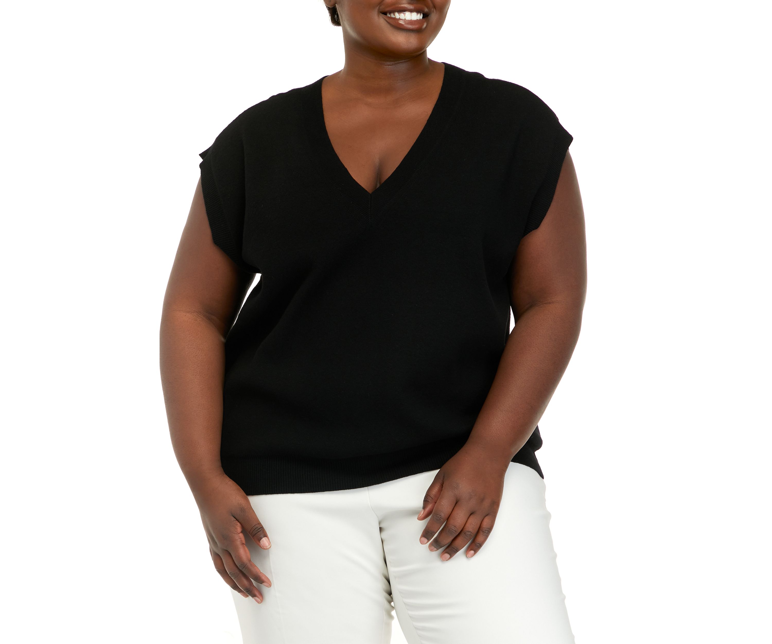 Plus Size Milano Stitch Sweater Vest