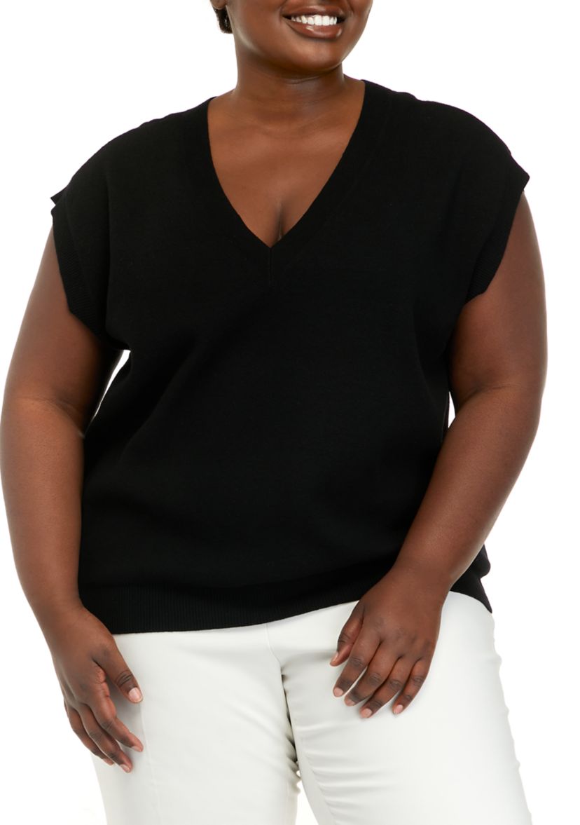 Plus Size Milano Stitch Sweater Vest