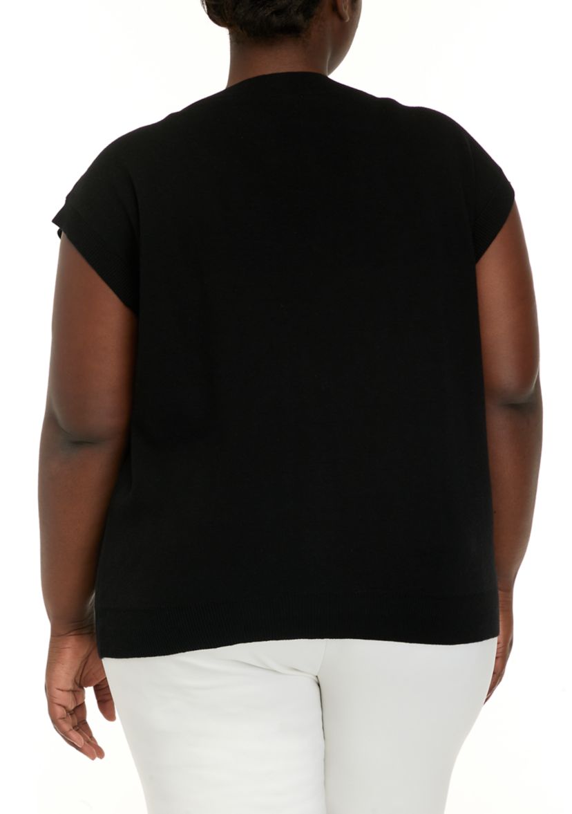 Plus Size Milano Stitch Sweater Vest