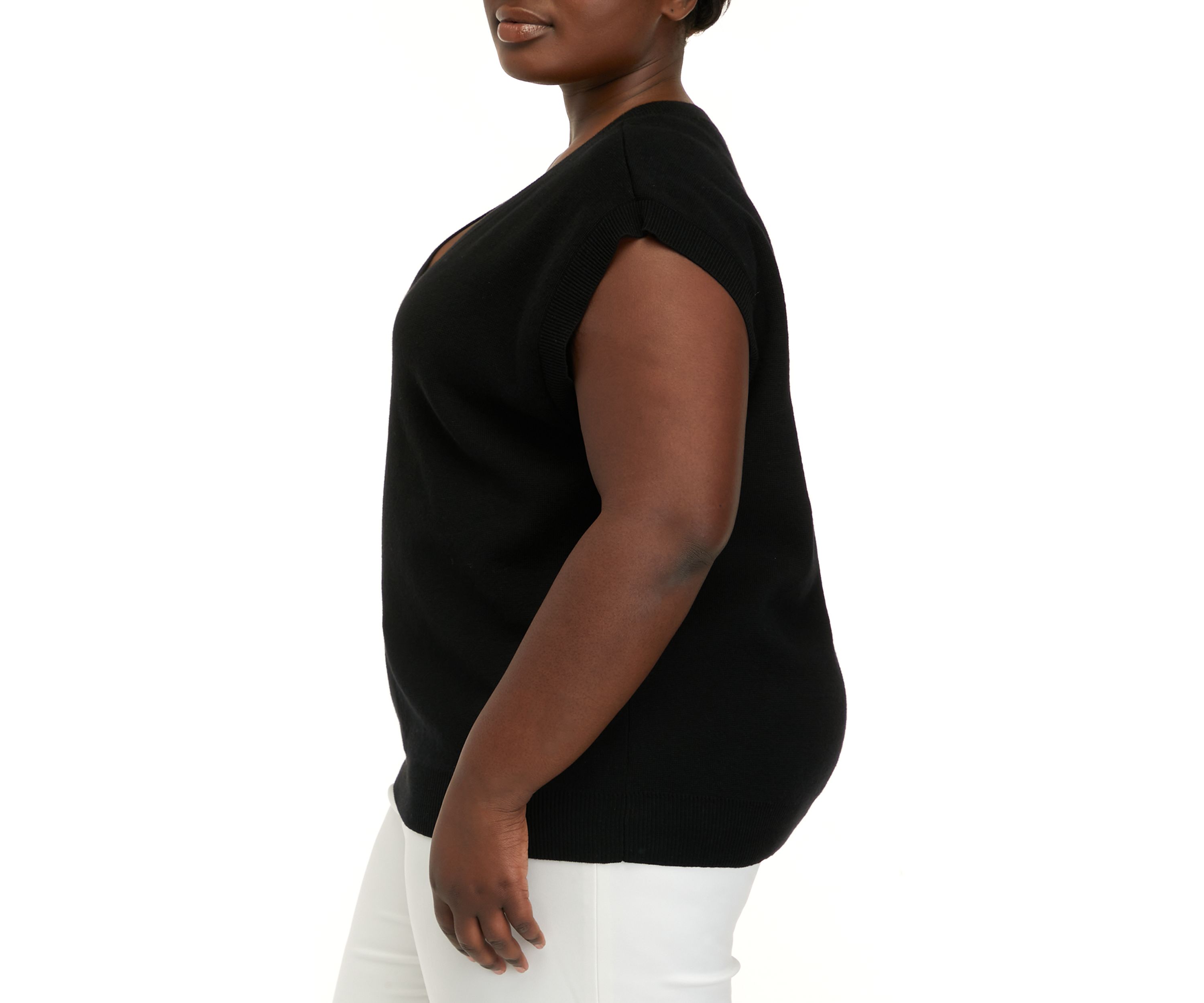 Plus Size Milano Stitch Sweater Vest