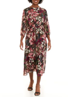 Anne Klein Women's Puff Sleeve Midi Dress | belk