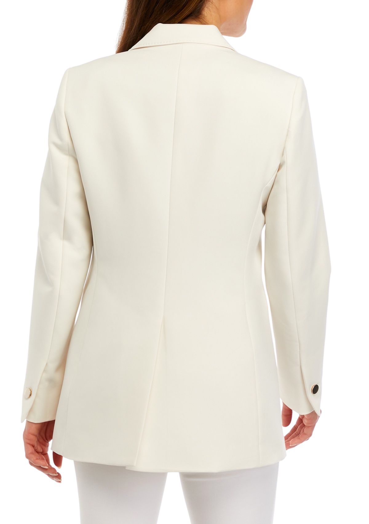 Womens Stretch One Button Notch Collar Jacket
