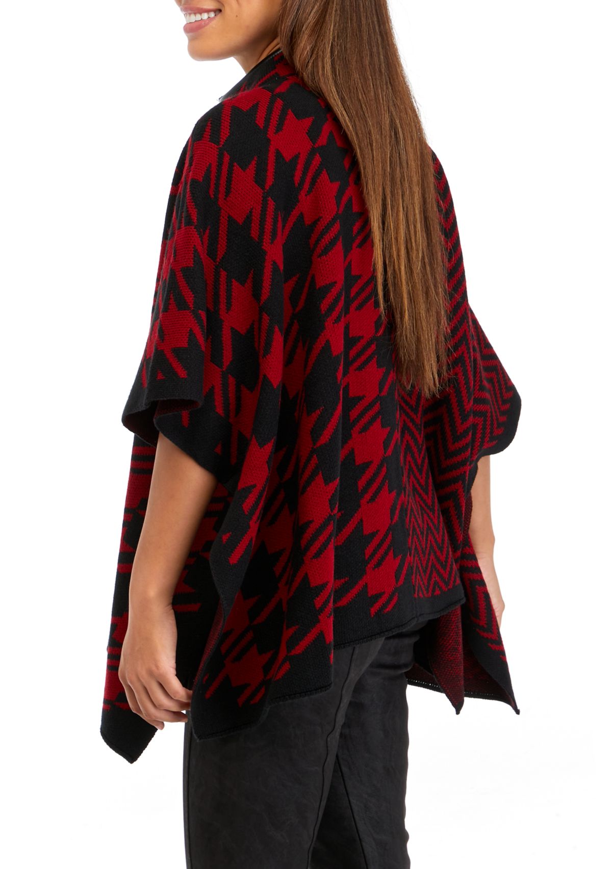 Petite Pattern Zip Front Cape
