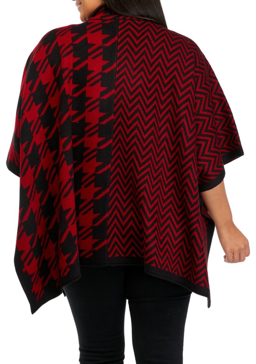 Plus Size Pattern Zip Front Cape