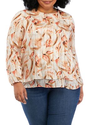 Anne Klein Plus Size Double Flare Sleeve Sweater