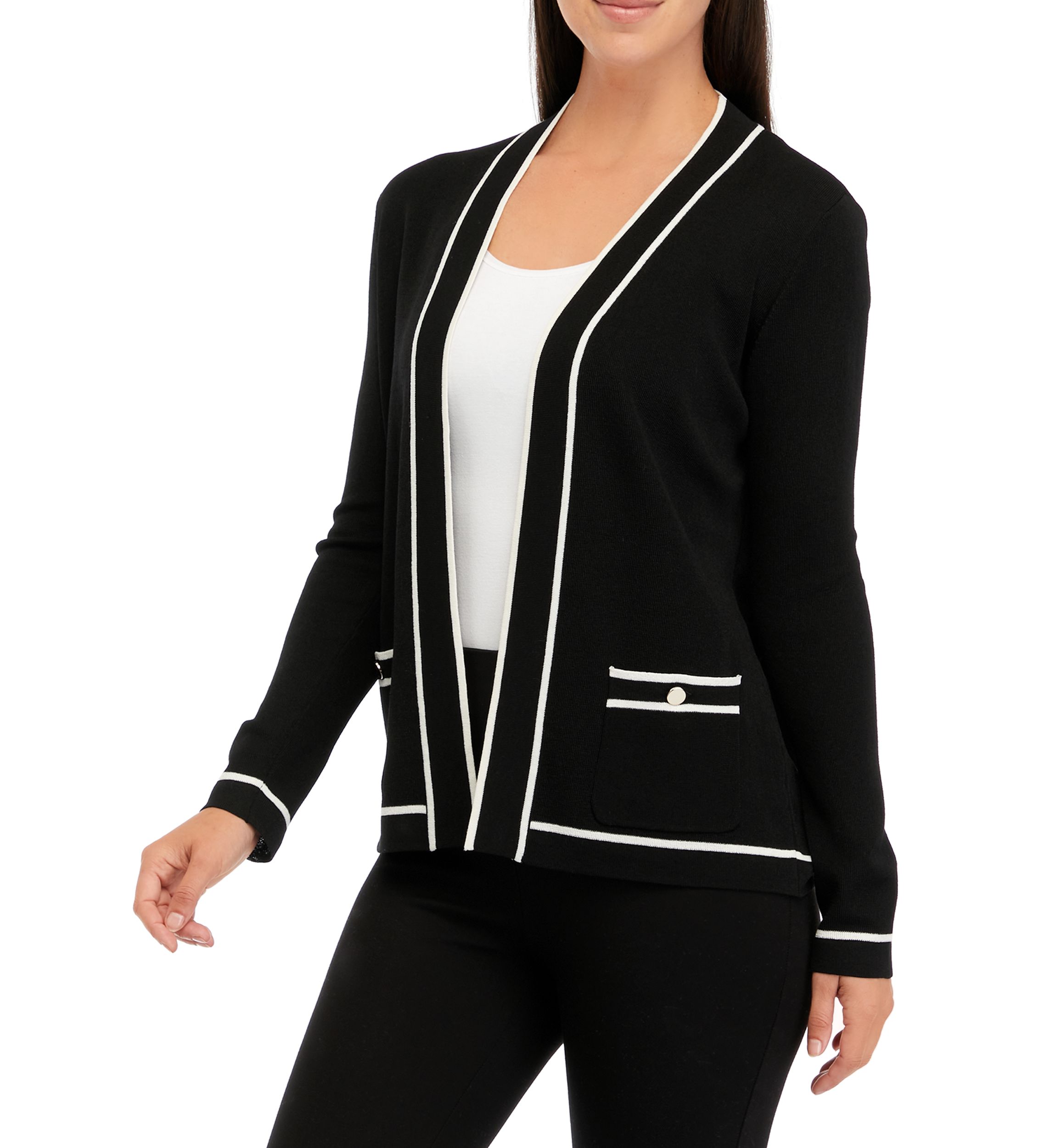 Petite Malibu Cardigan with Tipping 
