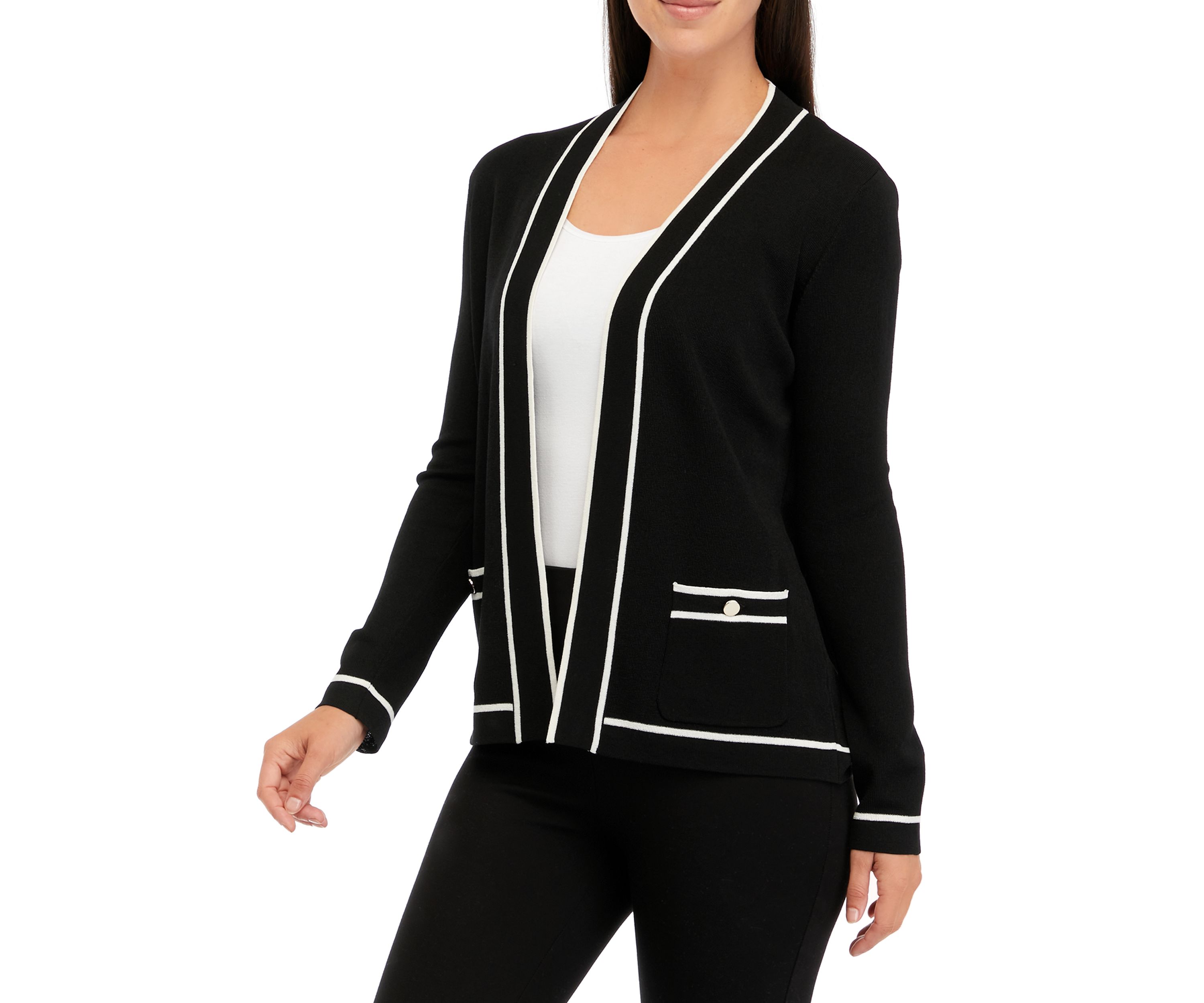 Petite Malibu Cardigan with Tipping 