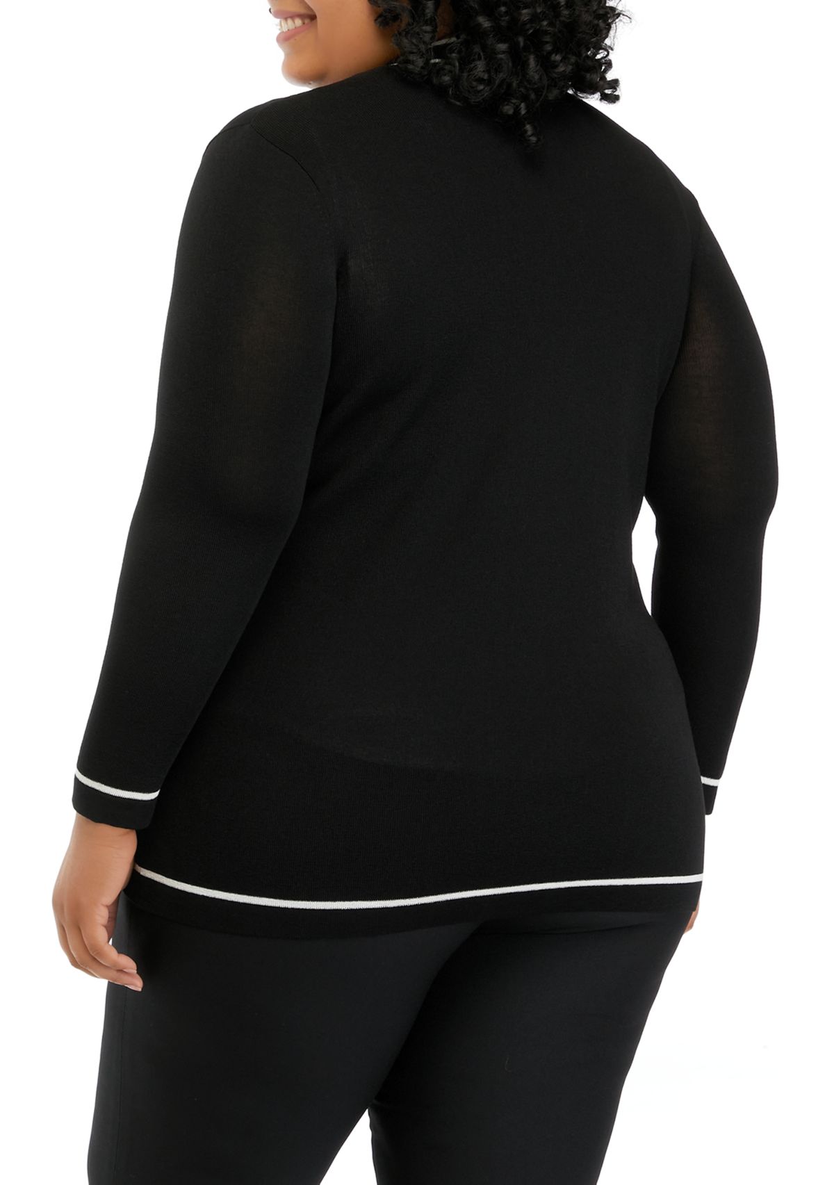 Plus Size Malibu Cardigan with Tipping