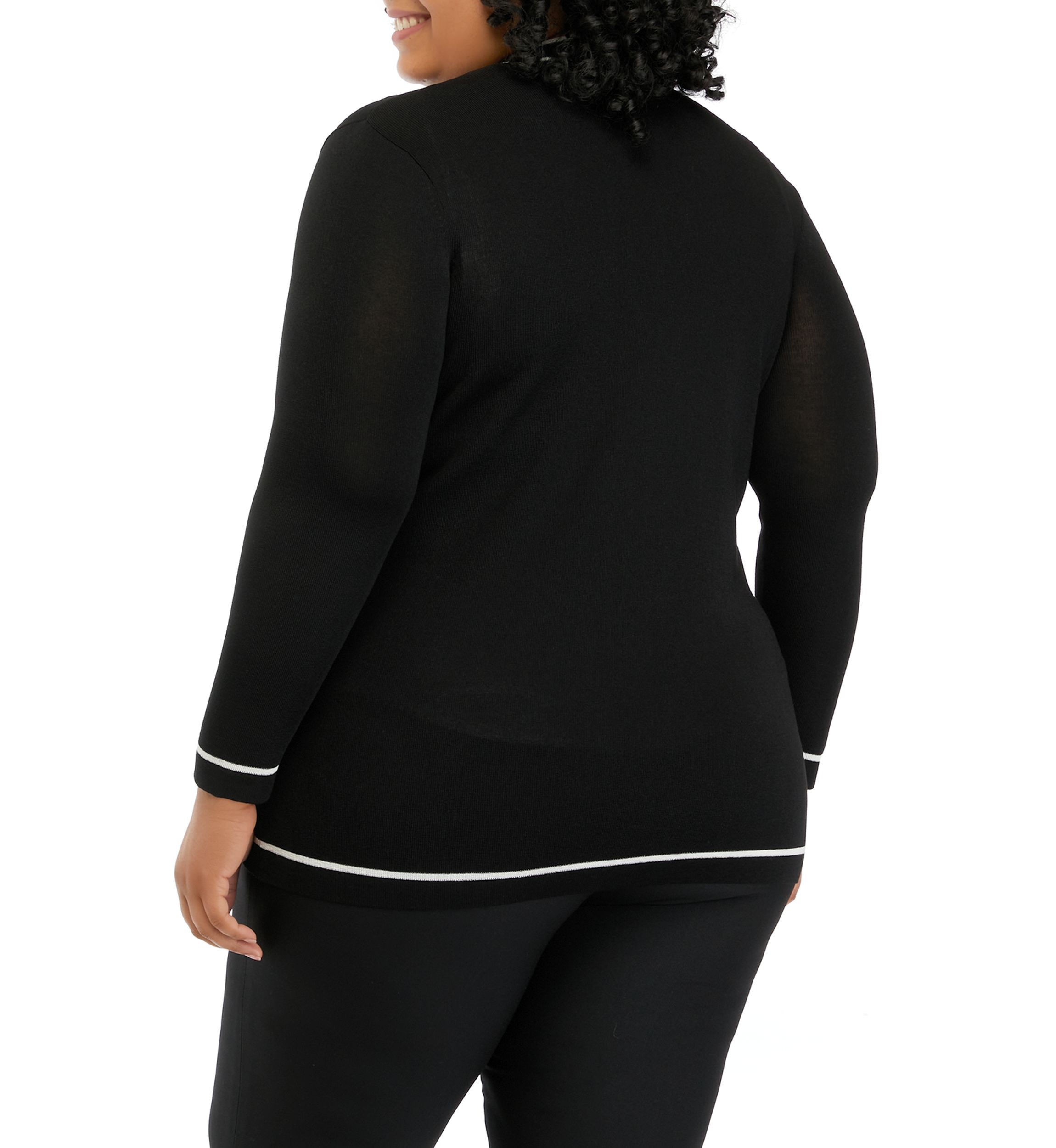 Plus Size Malibu Cardigan with Tipping