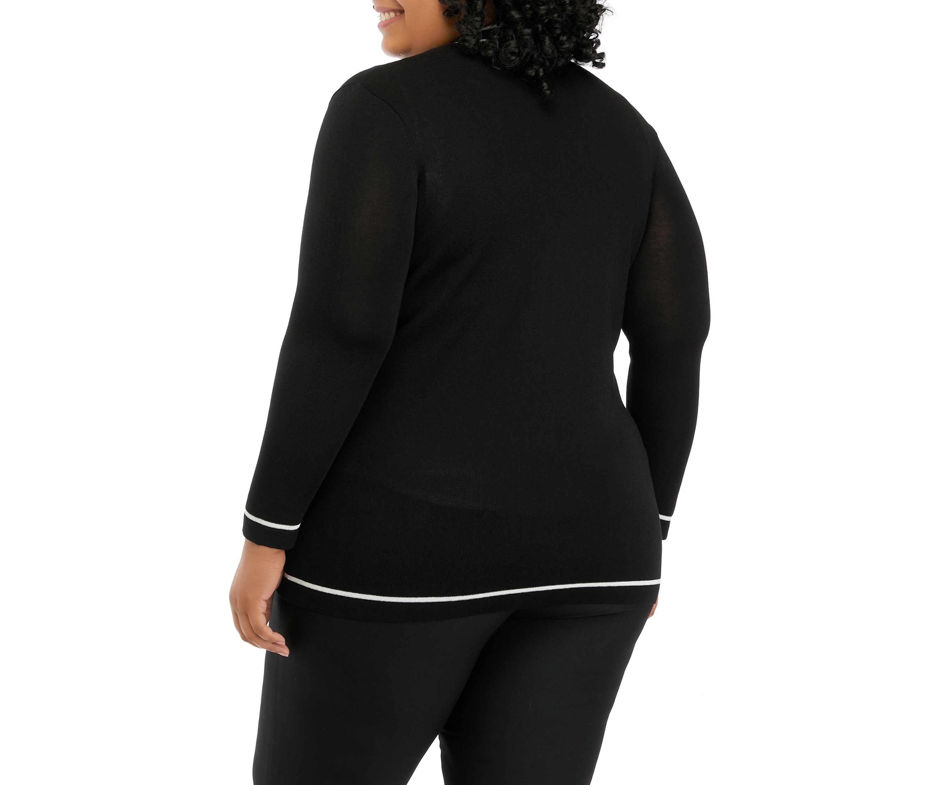 Plus Size Malibu Cardigan with Tipping
