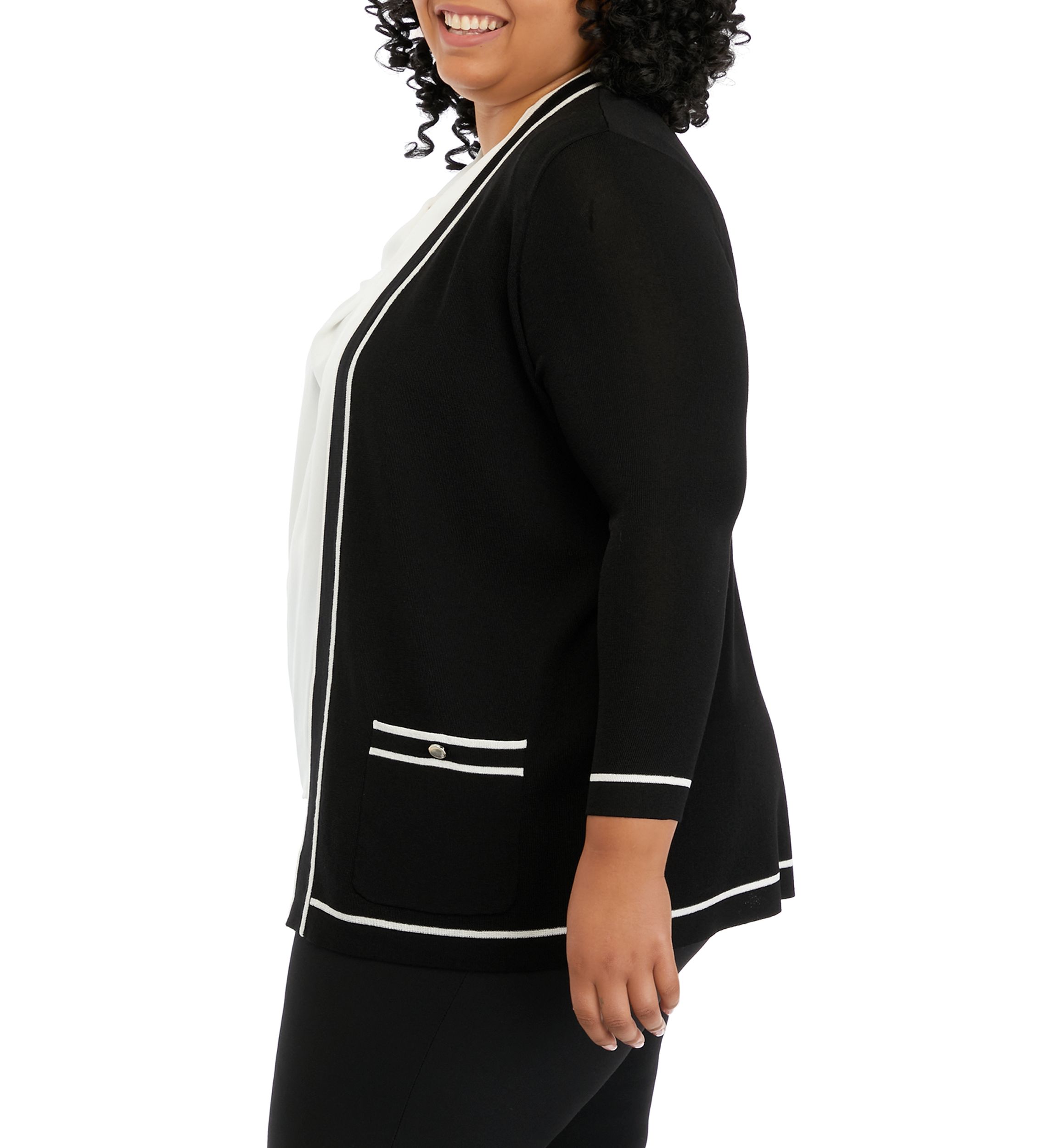 Plus Size Malibu Cardigan with Tipping