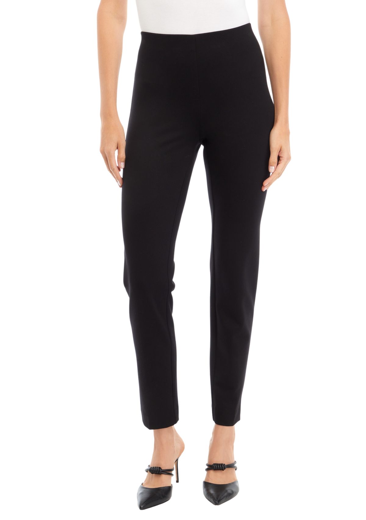 Womens Pull On Hollywood Waist Slim Ankle Pants