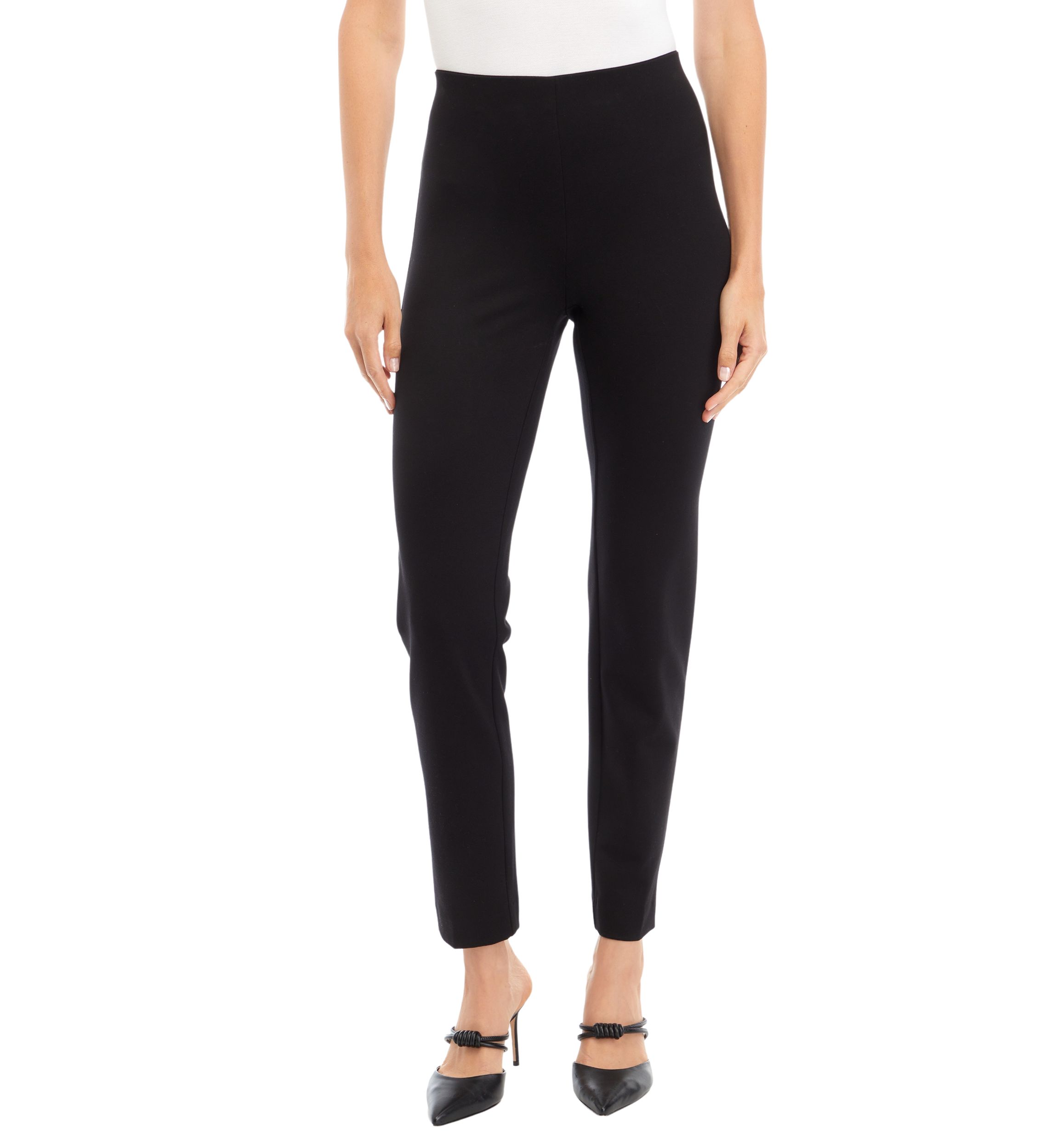 Womens Pull On Hollywood Waist Slim Ankle Pants
