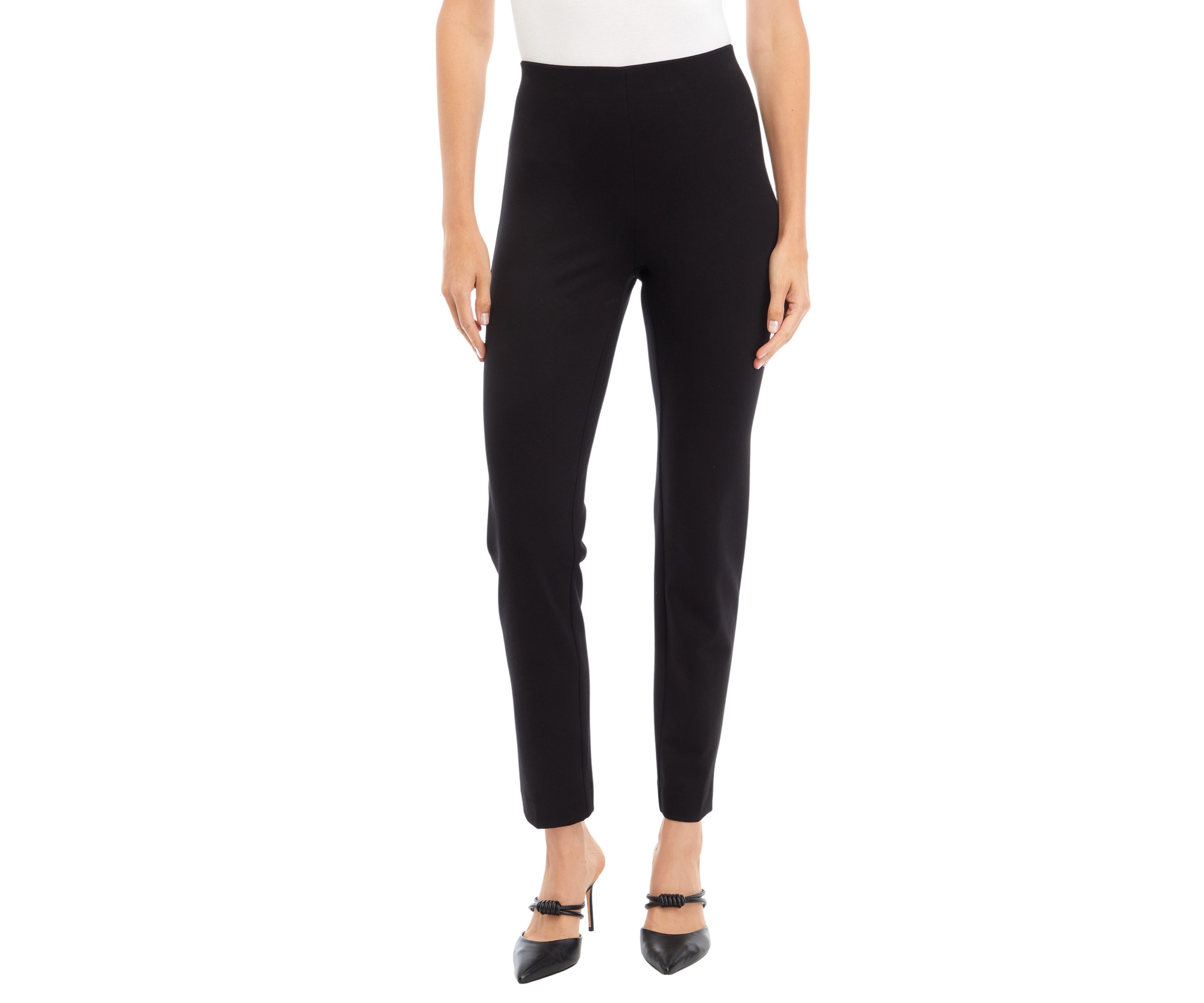 Womens Pull On Hollywood Waist Slim Ankle Pants