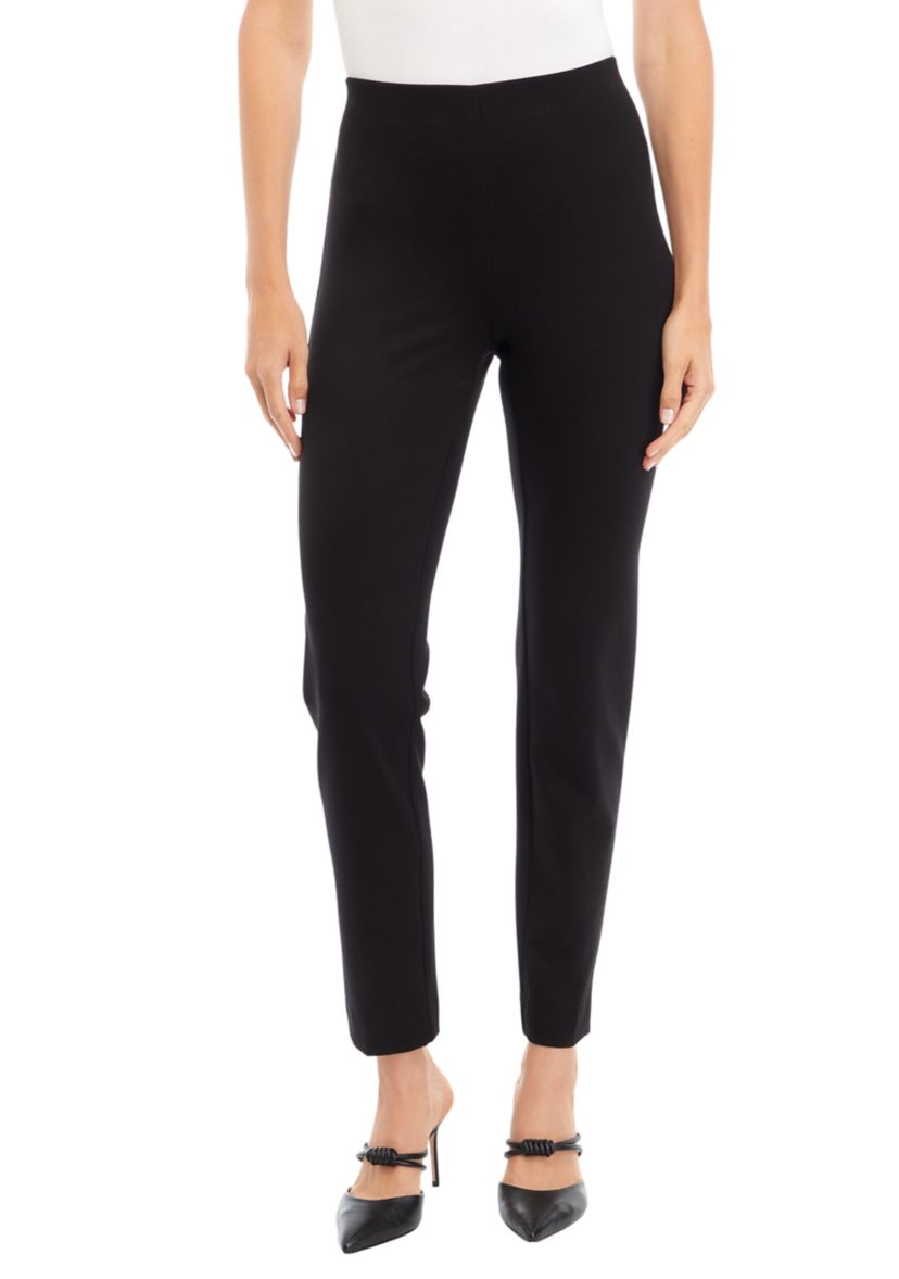Womens Pull On Hollywood Waist Slim Ankle Pants