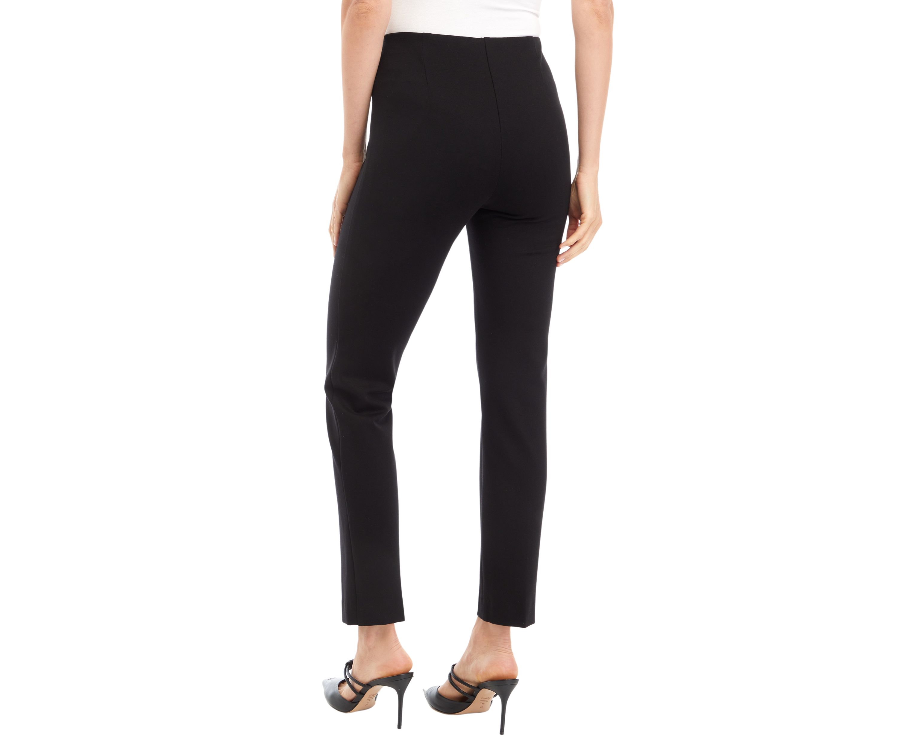 Womens Pull On Hollywood Waist Slim Ankle Pants