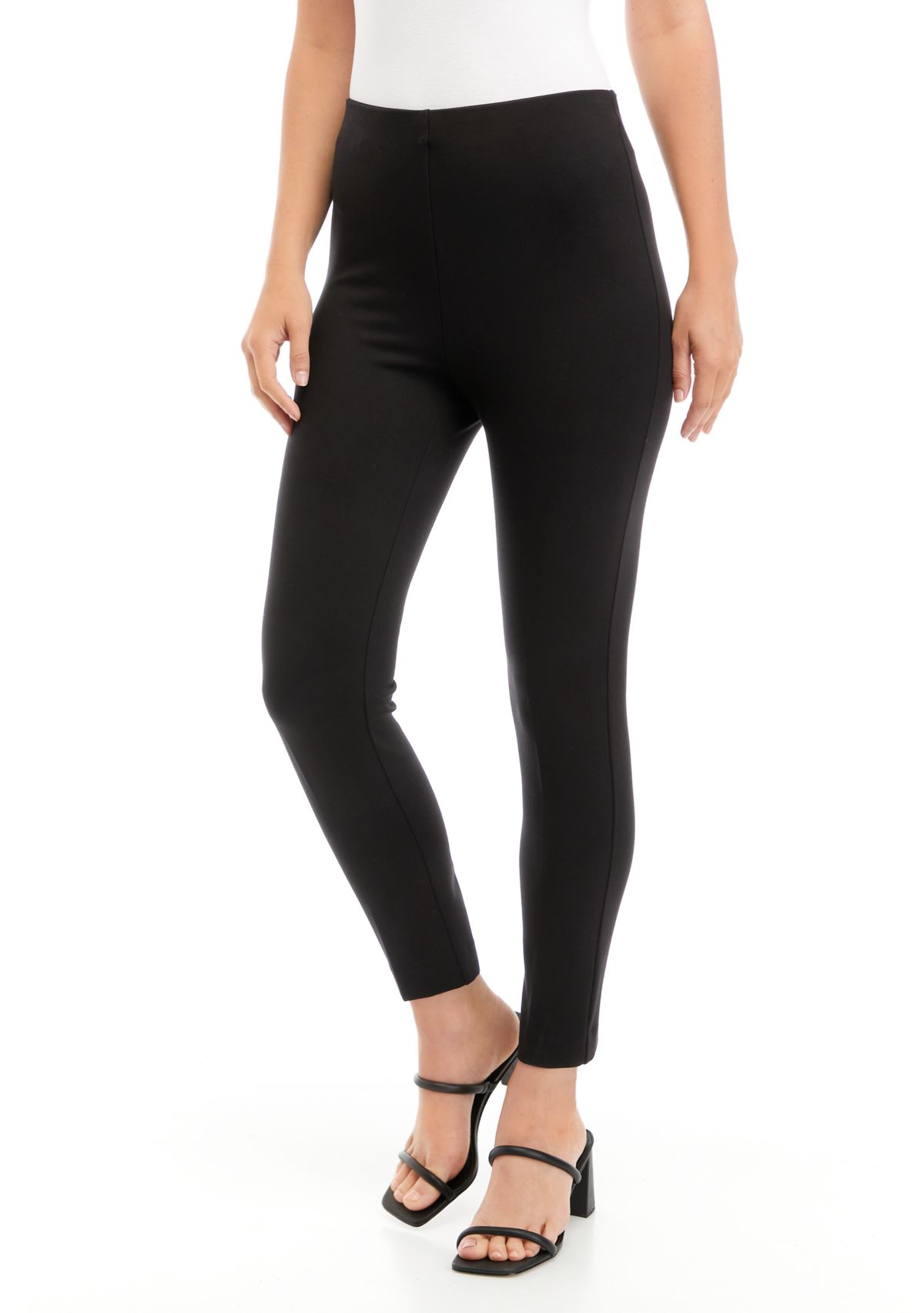 Petite Pull On Hollywood Waist Slim Ankle Pants 