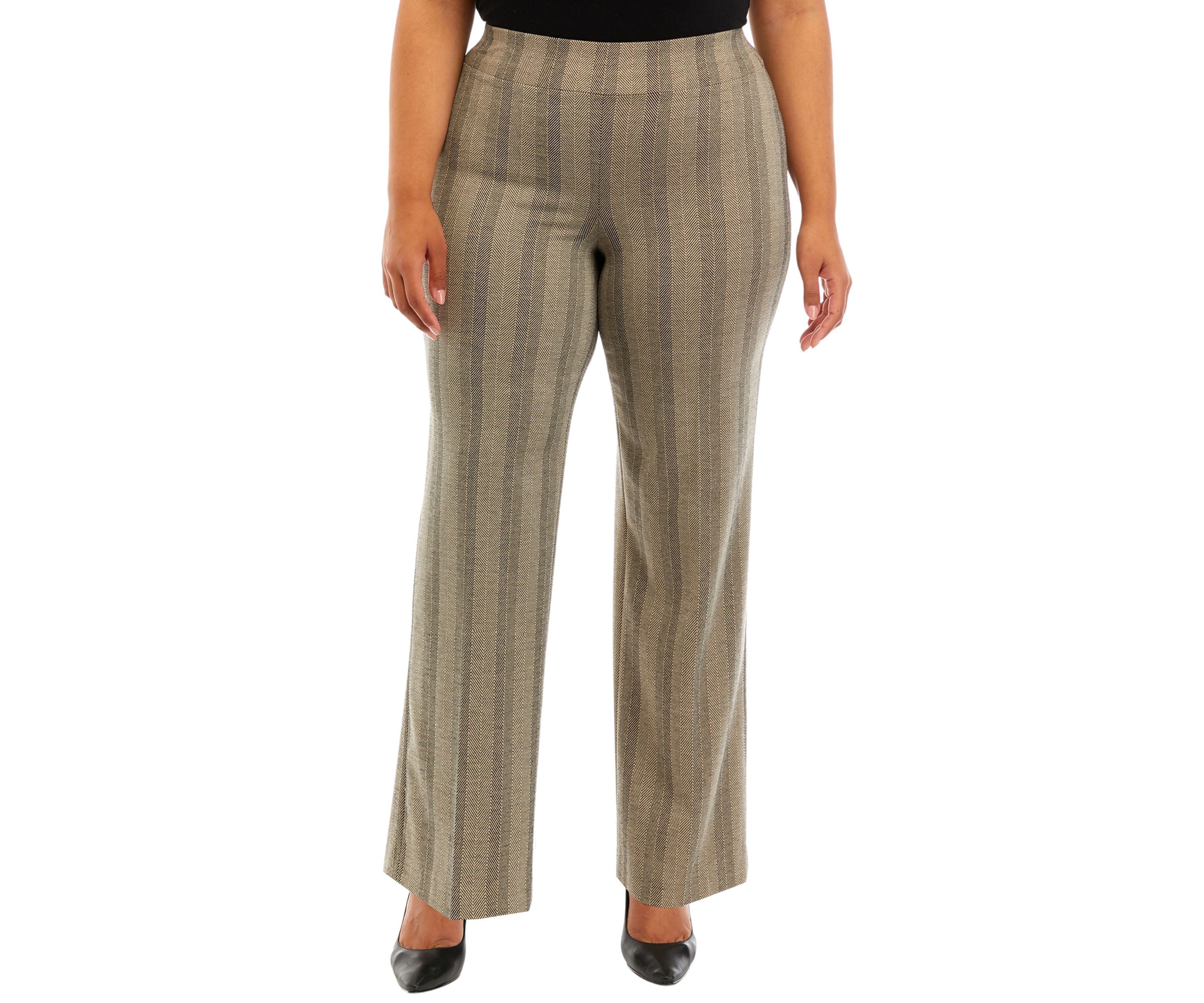 Plus Size Pull On Wide Leg Pants