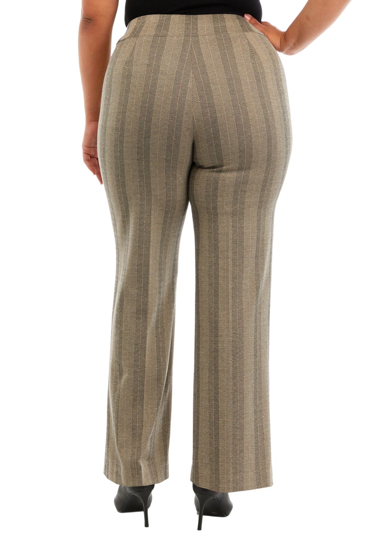 Plus Size Pull On Wide Leg Pants