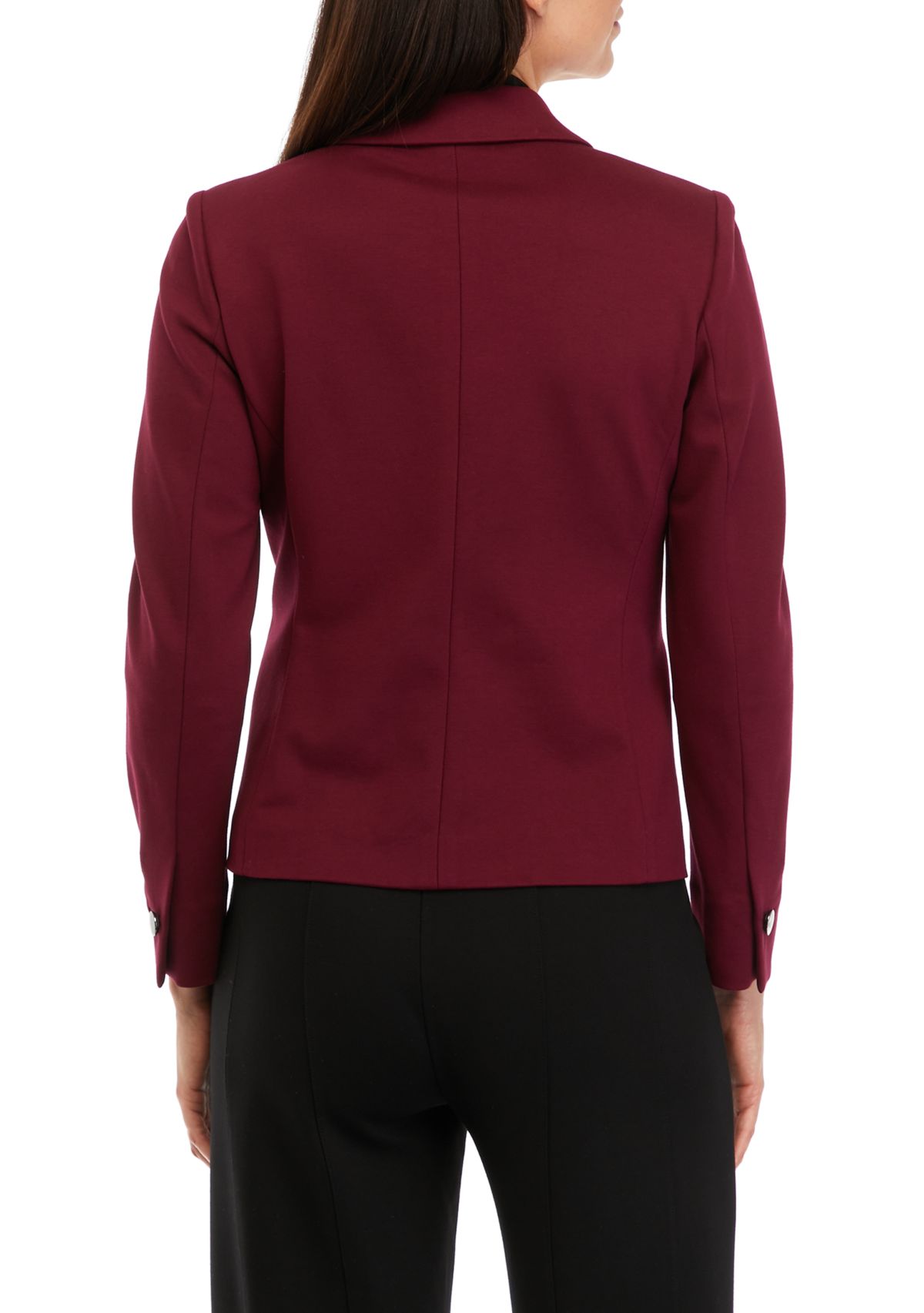 Petite Collection Compression One Button Notch Collar Jacket