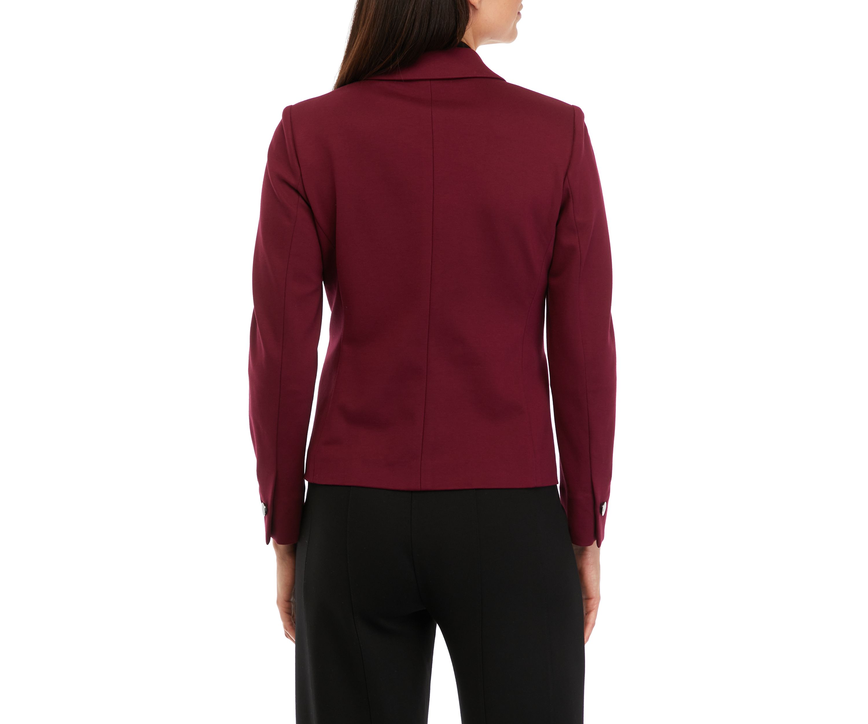Petite Collection Compression One Button Notch Collar Jacket