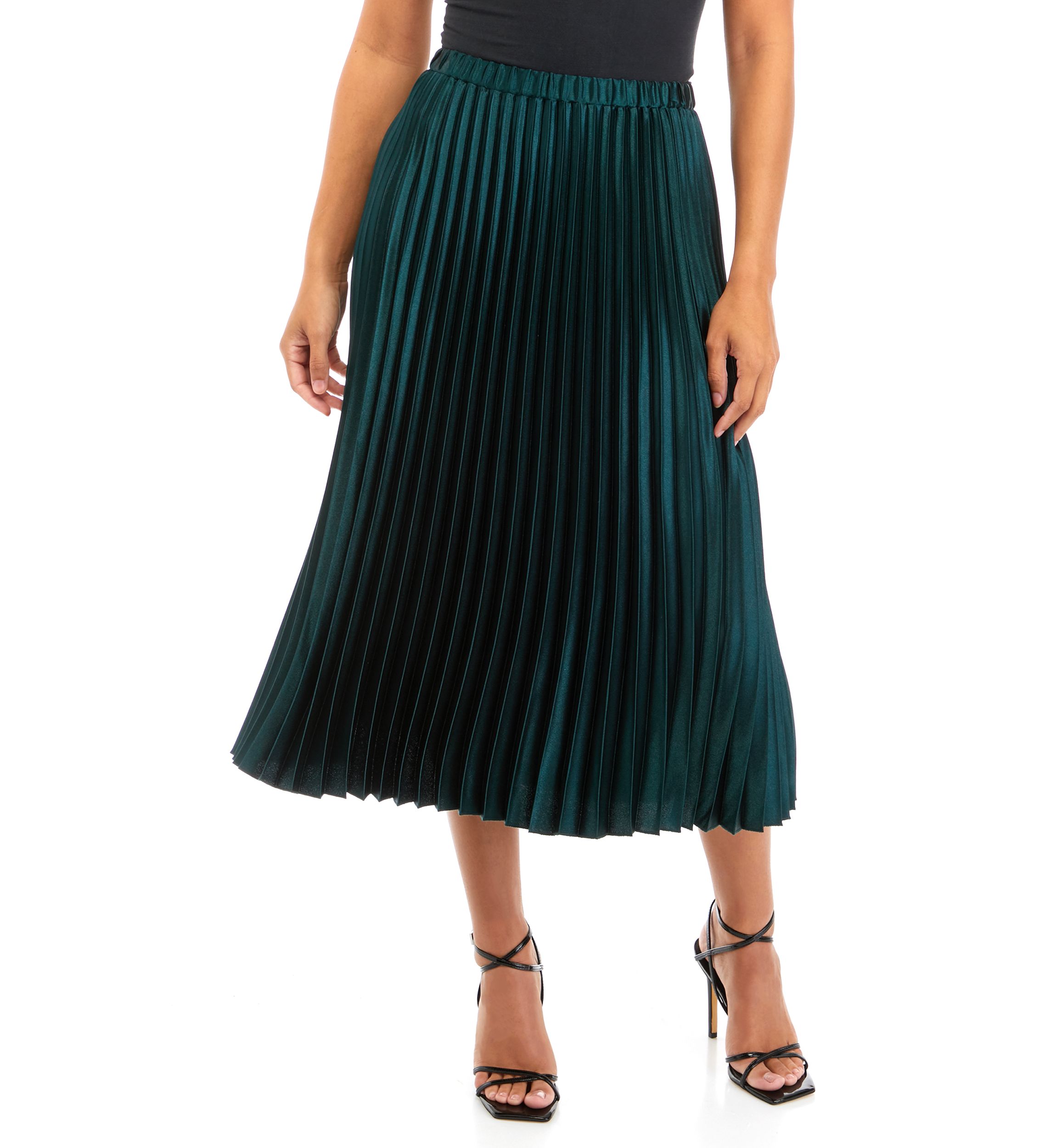 Petite Pull On Pleated Skirt