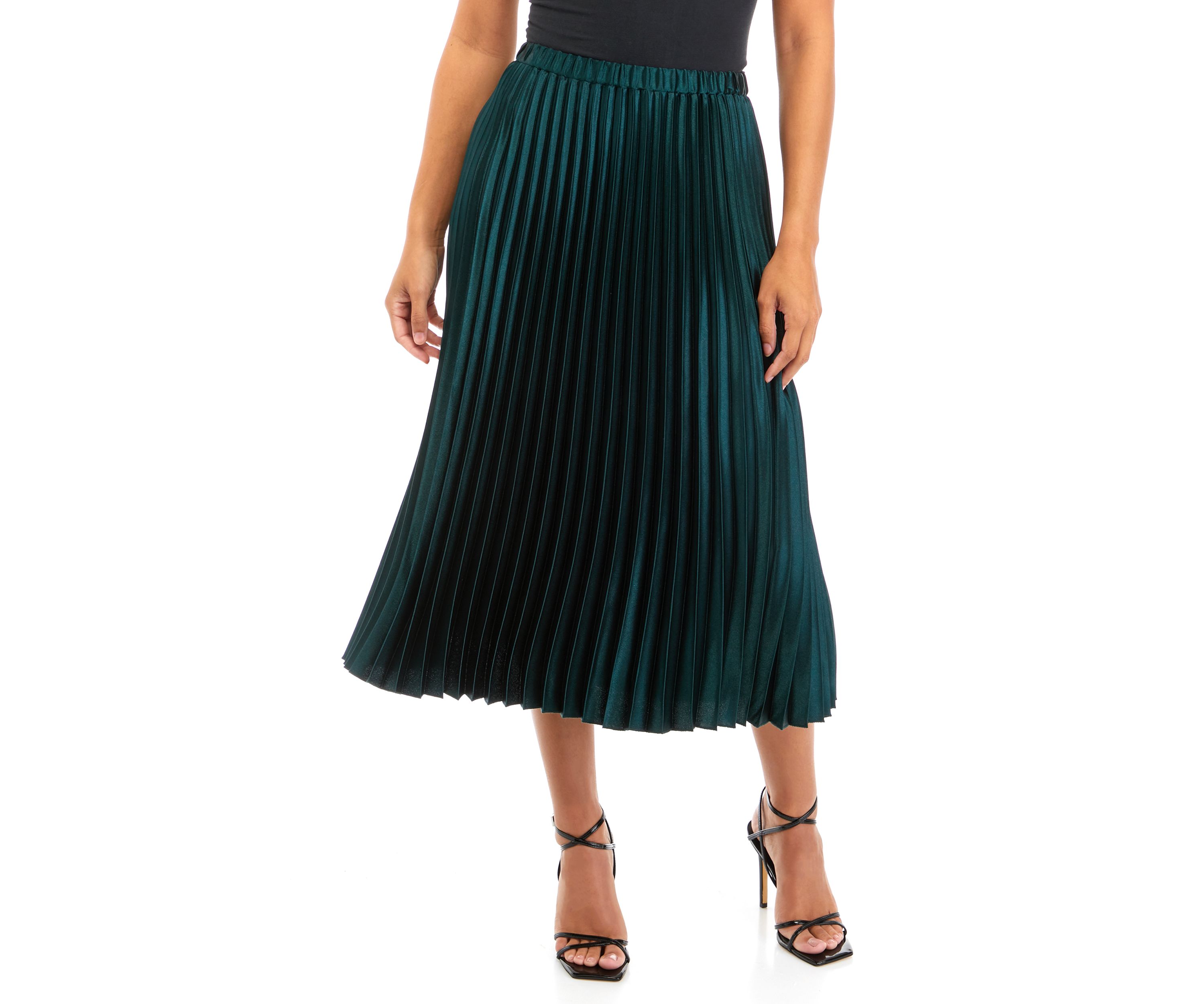 Petite Pull On Pleated Skirt