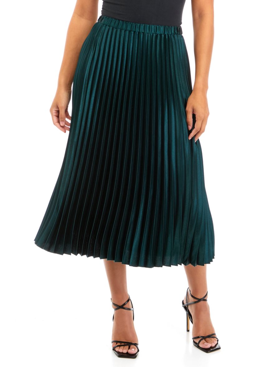 Petite Pull On Pleated Skirt