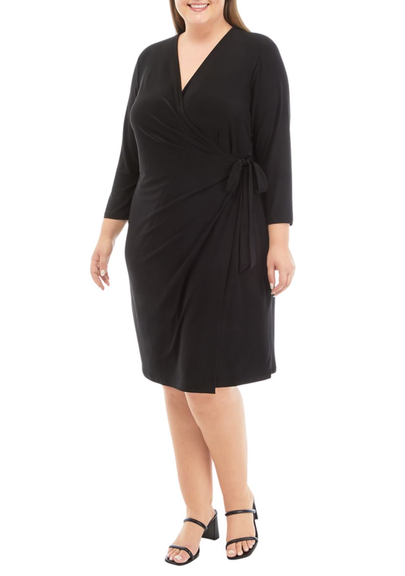 Plus Size Classic Wrap Dress