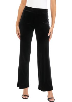 Women's Pull On Wide Leg Velour Pants