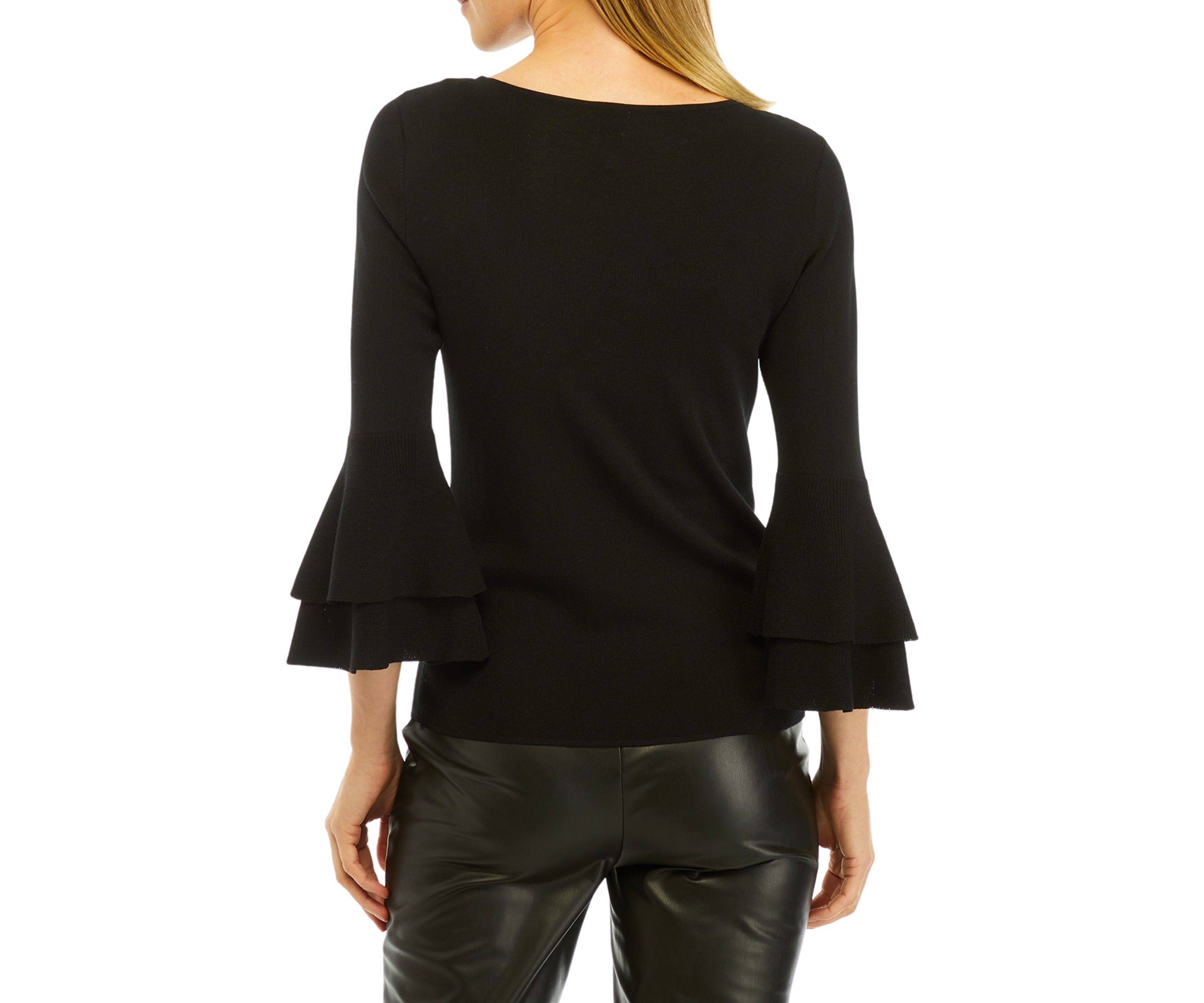 Womens Double Bell Sleeve Sweater