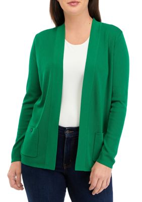 Anne Klein Plus Size Two Pocket Malibu Cardigan