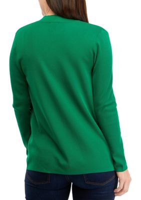 nsendm Womens Sweater Adult Female Clothes Large Sweat Shirts Women Casual  Long Sleeve Color Block Stripe Knit Sweater Lightweight Fleece Half Zip  Pullover Green Size M 