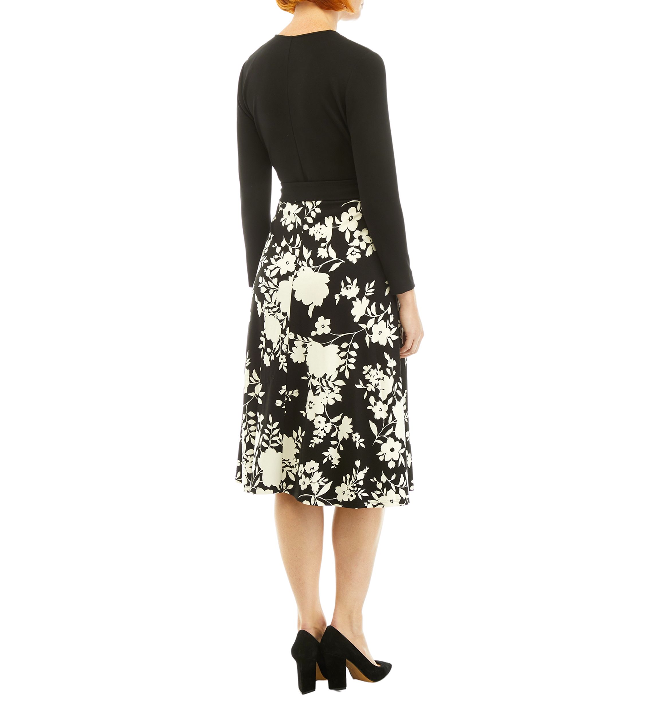 Petite Long Sleeve Serenity Combo Dress