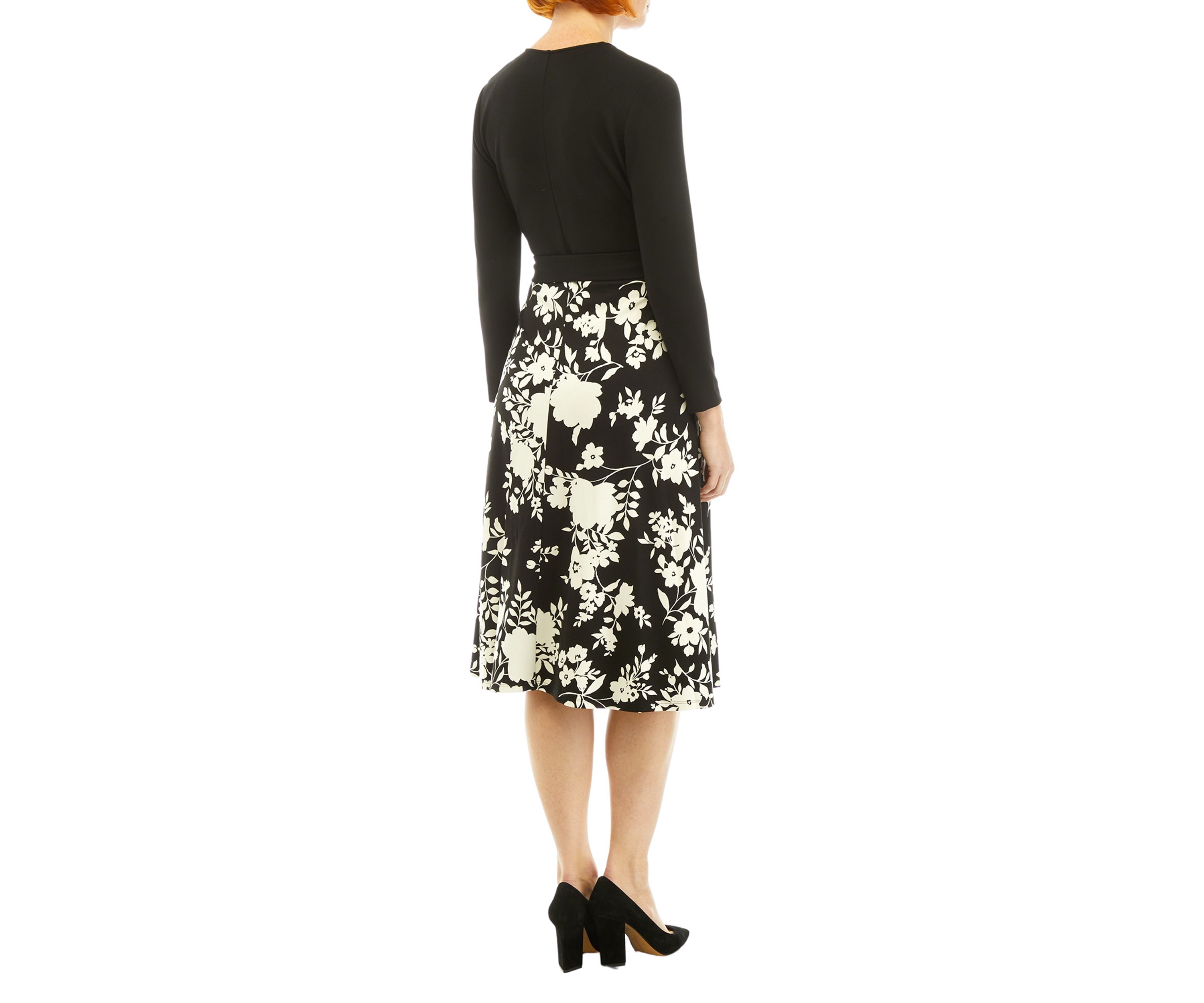 Petite Long Sleeve Serenity Combo Dress
