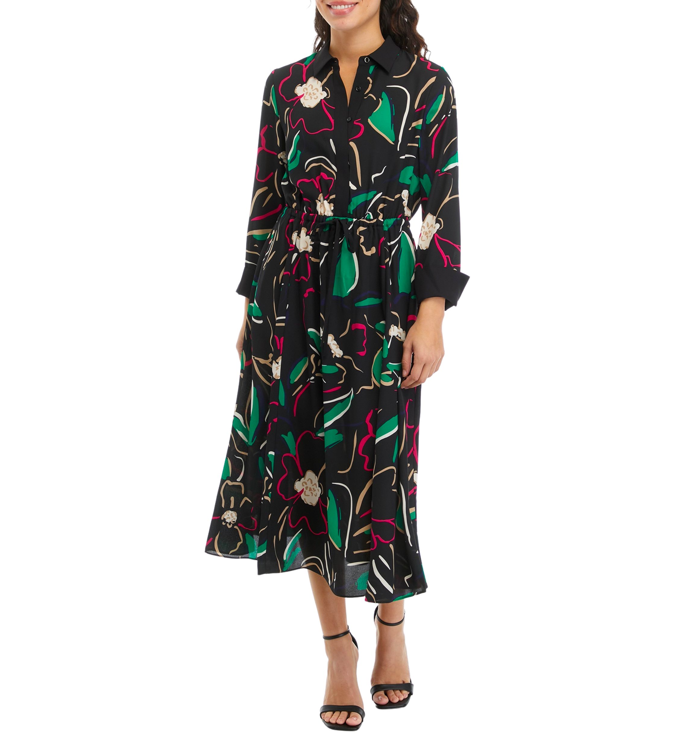 Petite Printed Shirtdress
