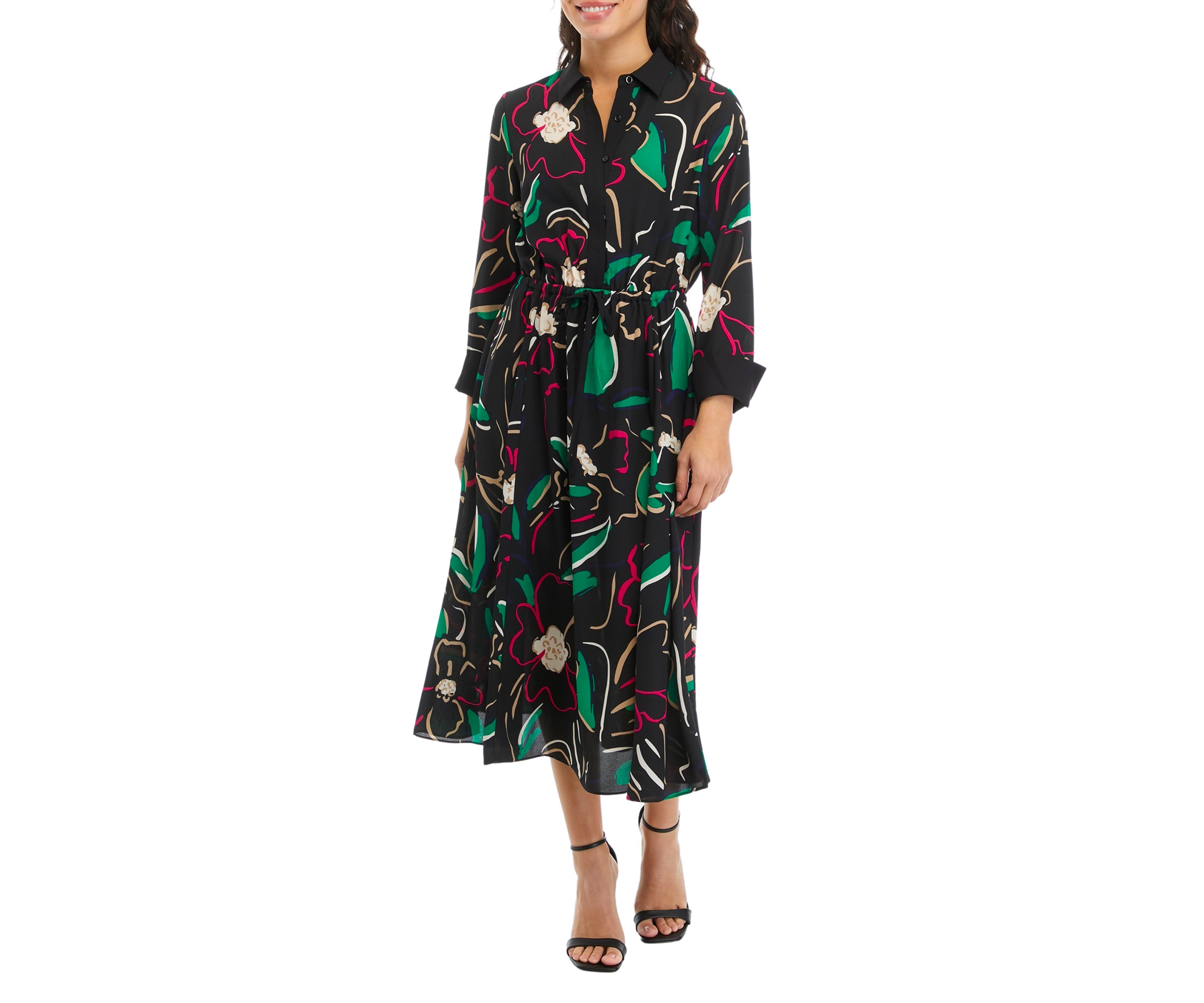 Petite Printed Shirtdress