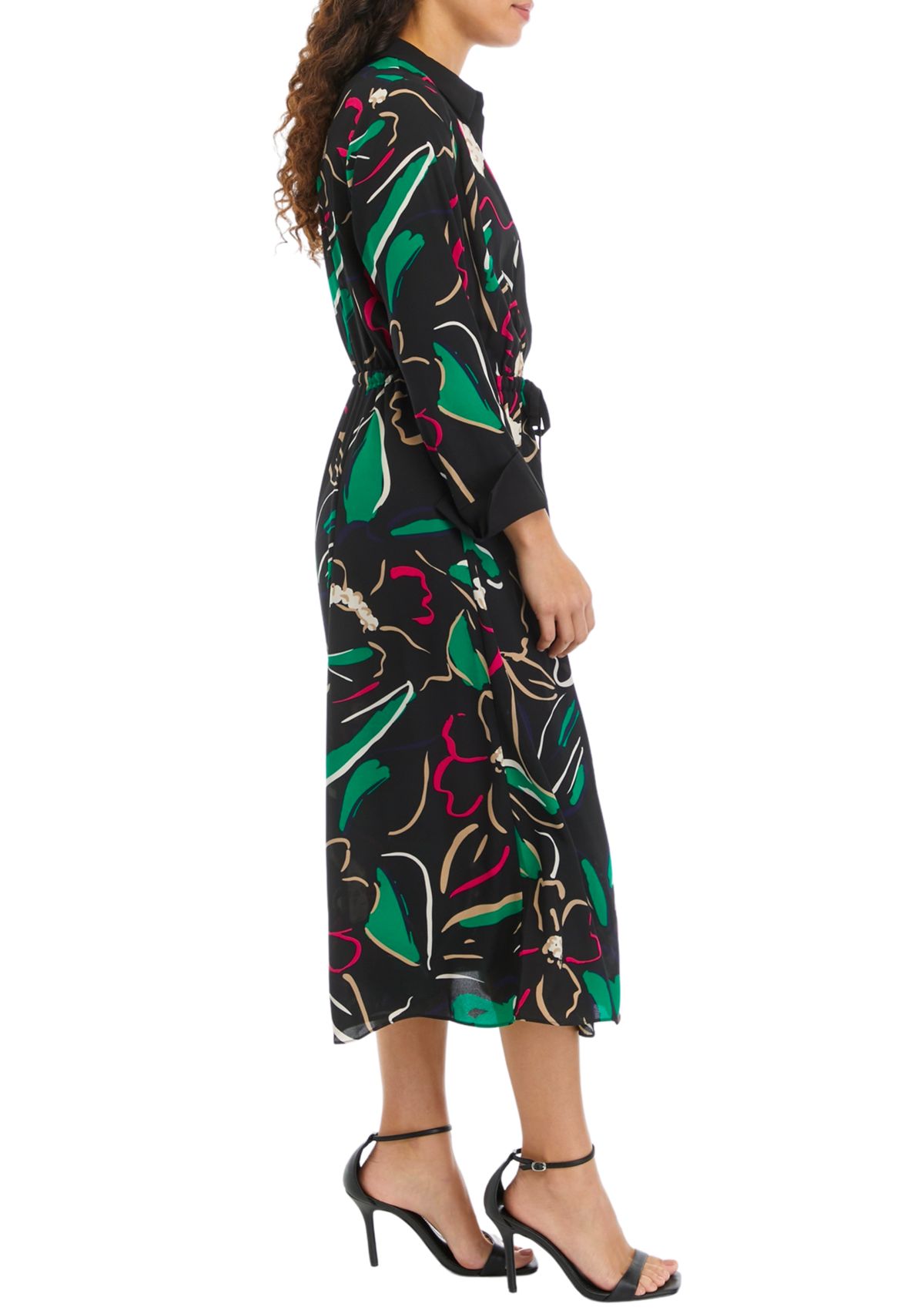 Petite Printed Shirtdress