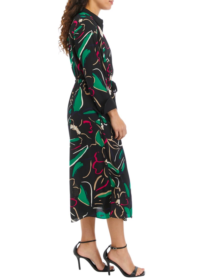 Petite Printed Shirtdress