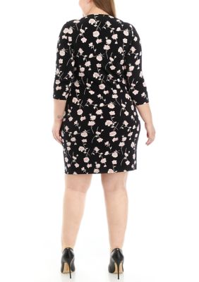 Plus Printed Classic Wrap Dress