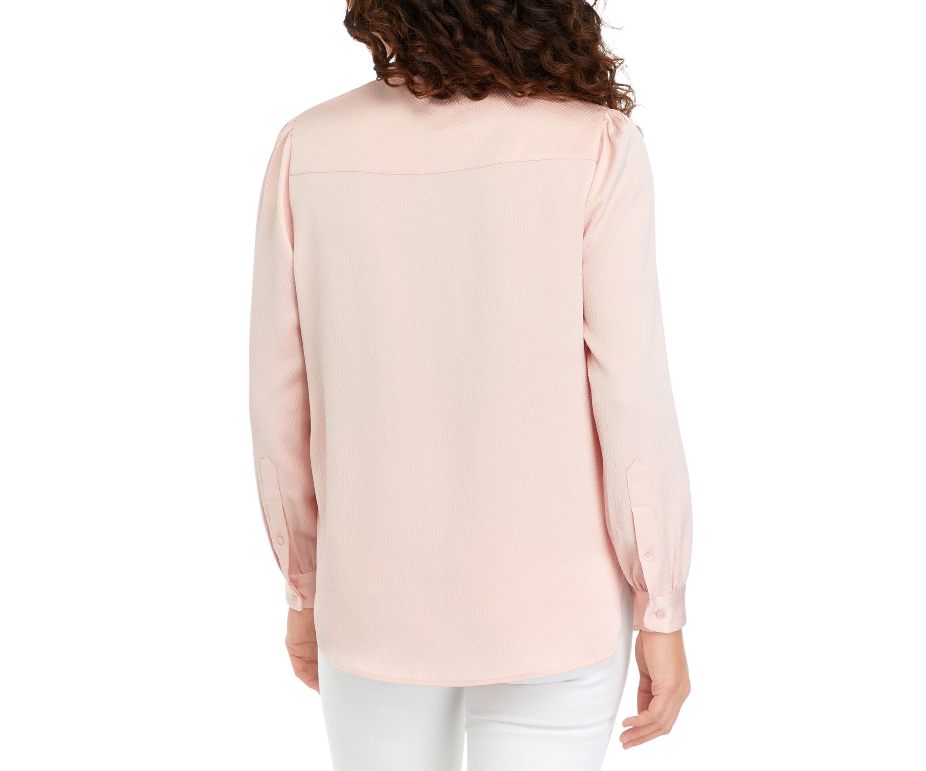 Petite Long Sleeve Popover Top