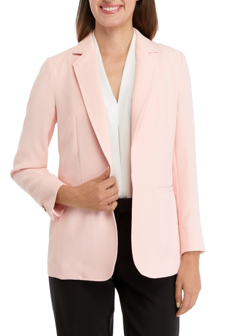 Petite Vision Twill Open Notch Collar Jacket