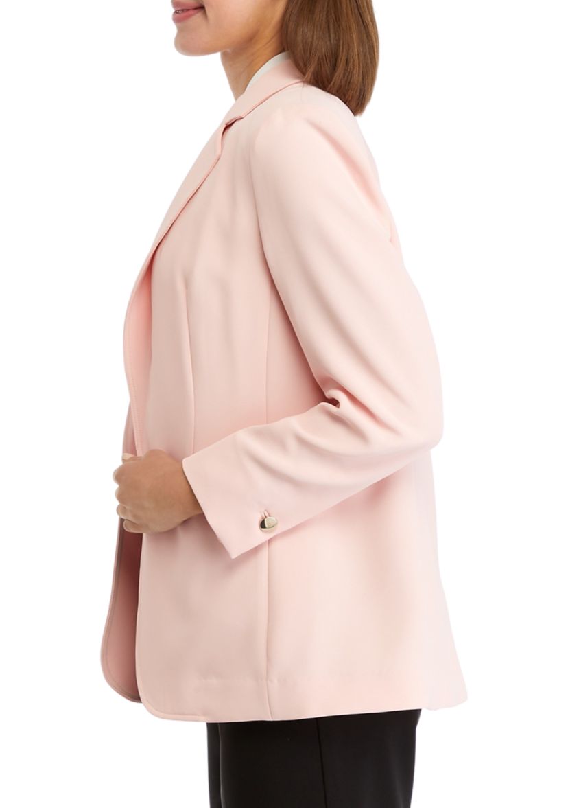 Petite Vision Twill Open Notch Collar Jacket