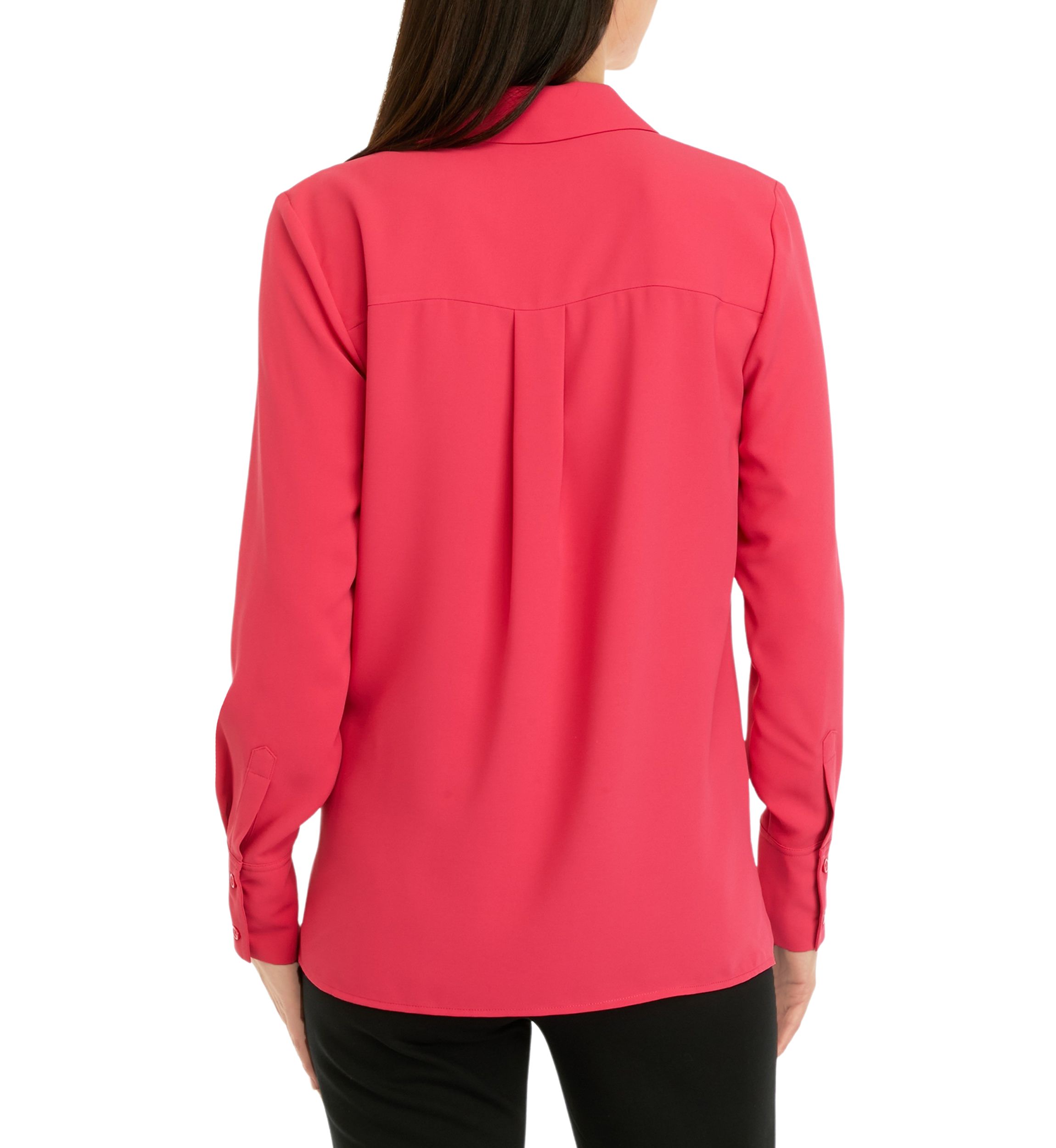 Womens Solid Notch Collar Blouse