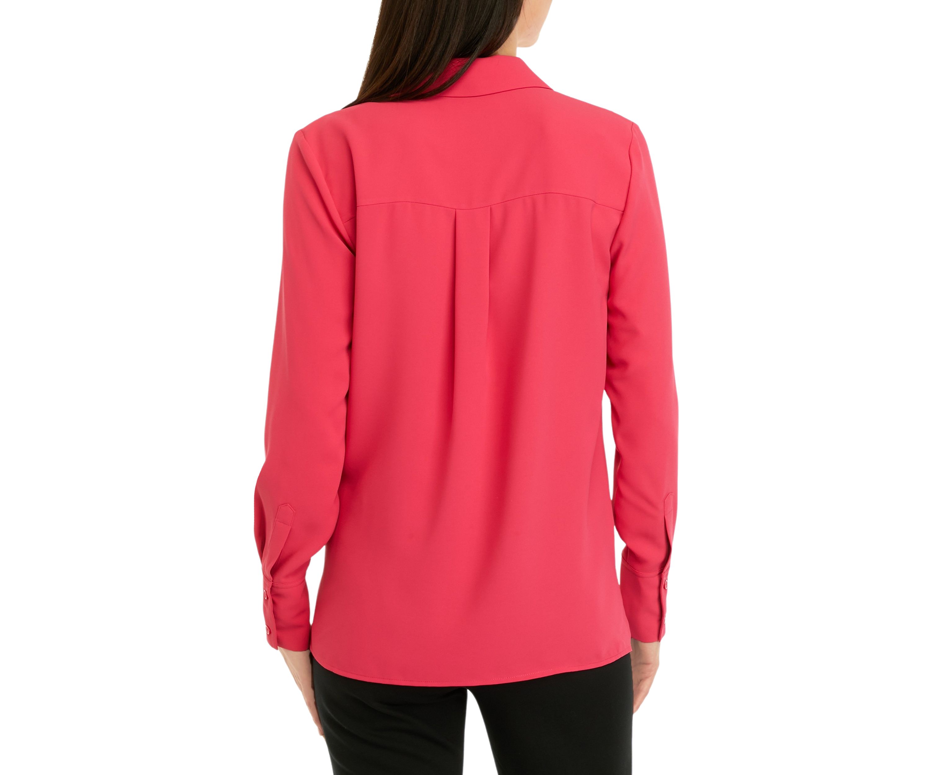 Womens Solid Notch Collar Blouse