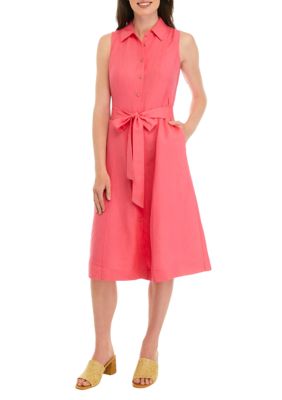 Anne Klein Women's Sleeveless Shirt Dress, 10