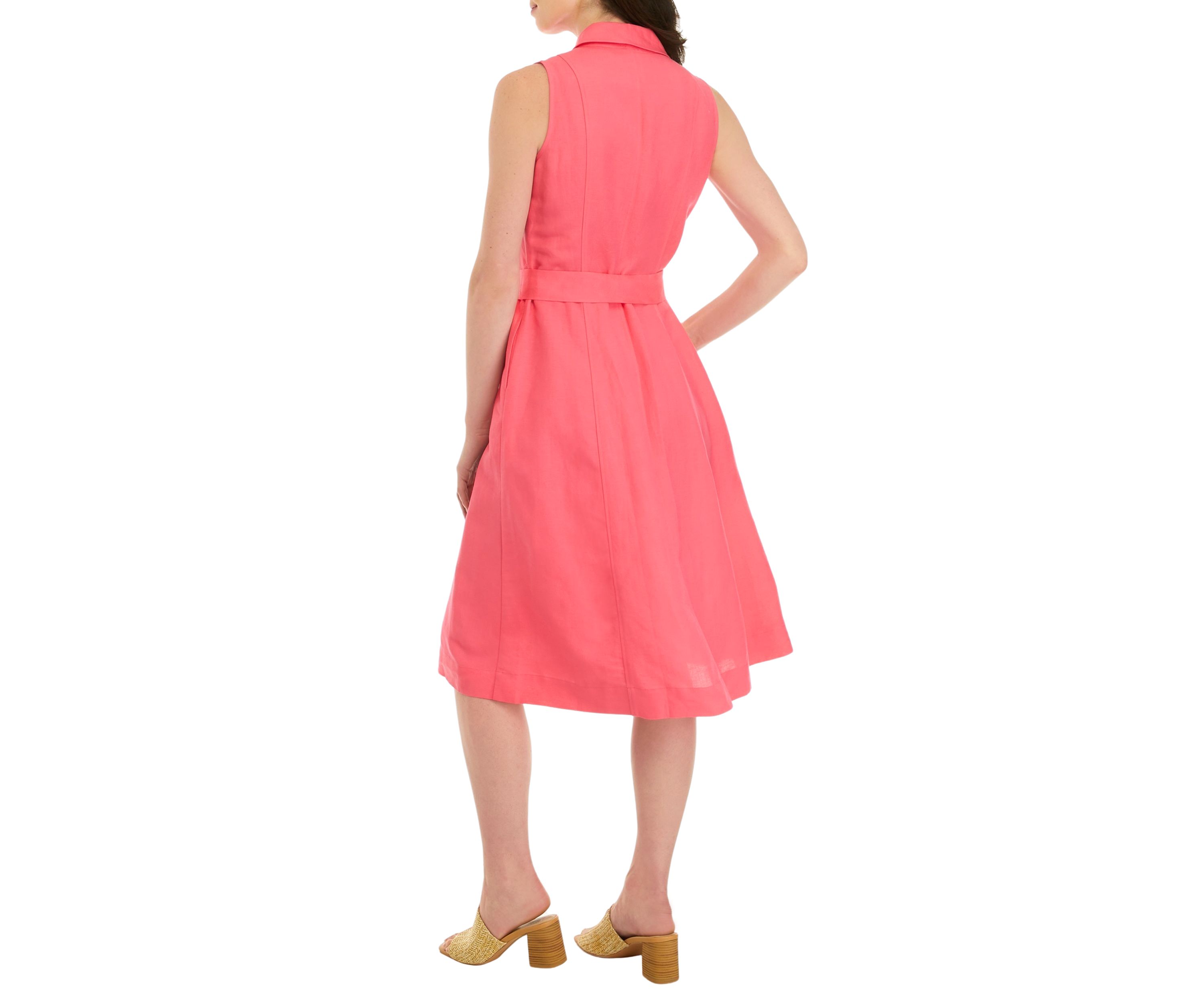 Womens Sleeveless Shirt Dress
