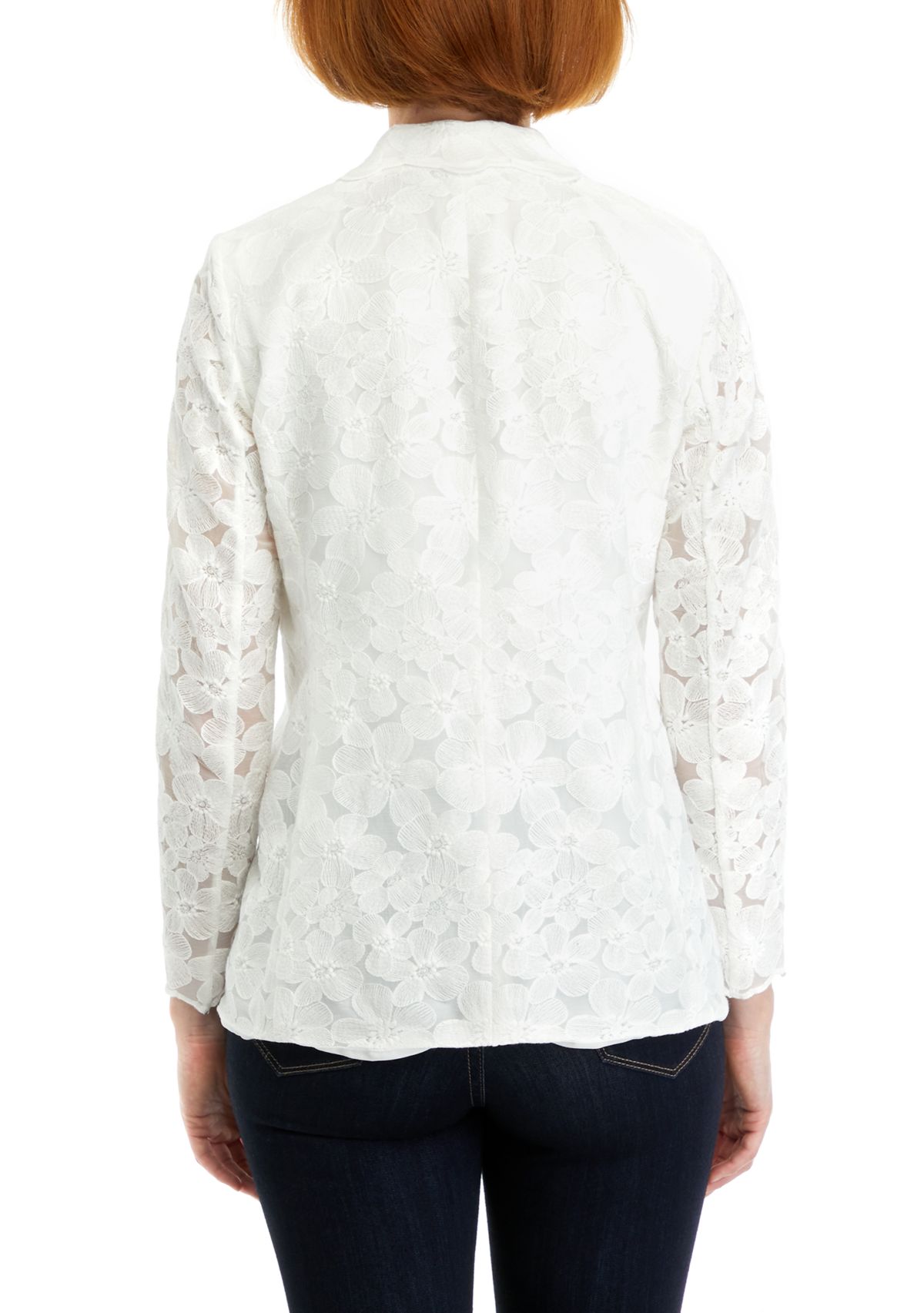 Womens Scalloped Notch Lapel Jacket