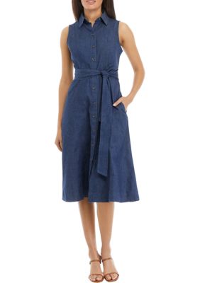 Women's Sleeveless Shirtdress